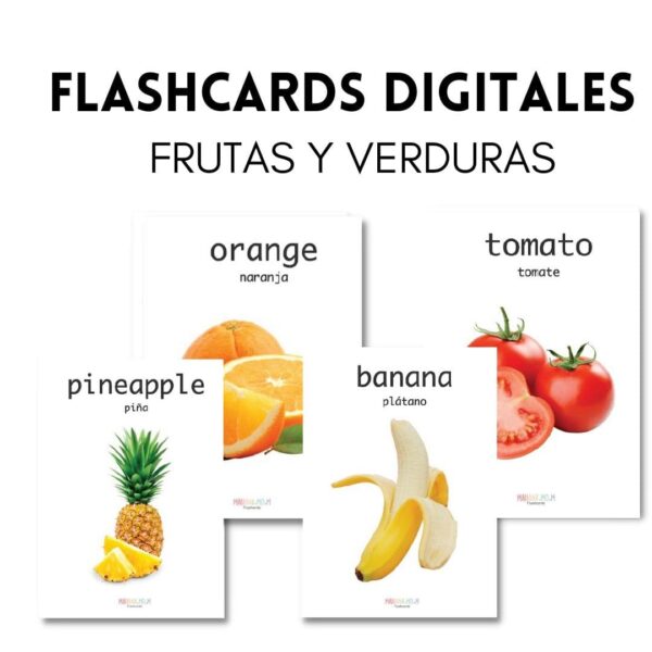 Flashcards Frutas y Verduras Digital