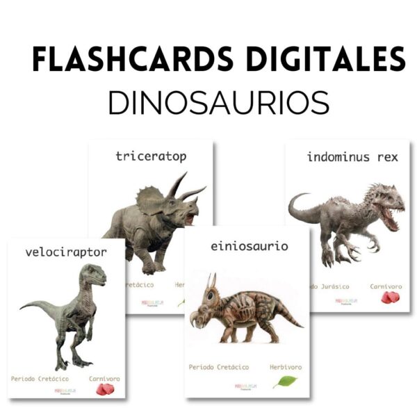 Flashcards Dinosaurios Digital